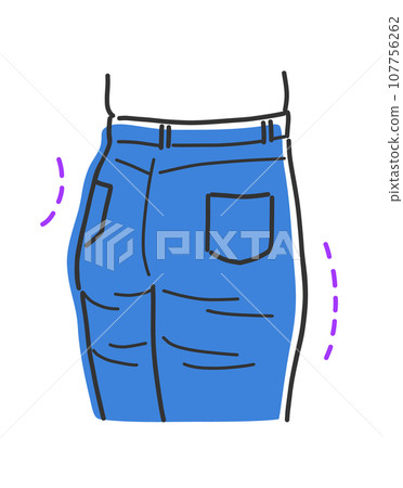 吊屁股的插圖素材 107756262