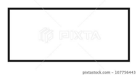 Simple black line square frame frame 107756443
