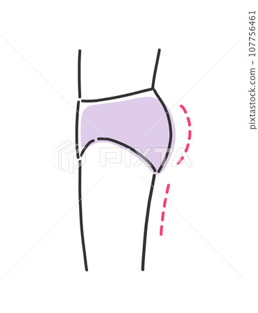 堅定的屁股插畫素材 堅定的屁股插畫素材 107756461