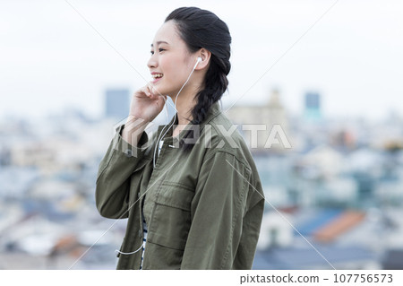 Young female college student 107756573