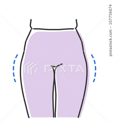 堅強的下半身插畫素材 107756874