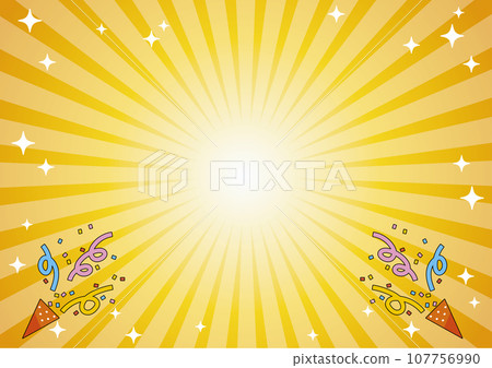 Concentrated lines, background that radiates from the center, with glitter crackers Concentrated lines, background that radiates from the center, with glitter crackers 107756990