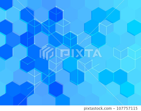 藍色蜂窩狀圖案 107757115