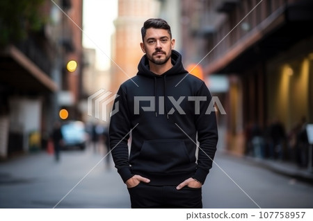 Blank mockup sweater , mockup shirt . Generative AI 107758957