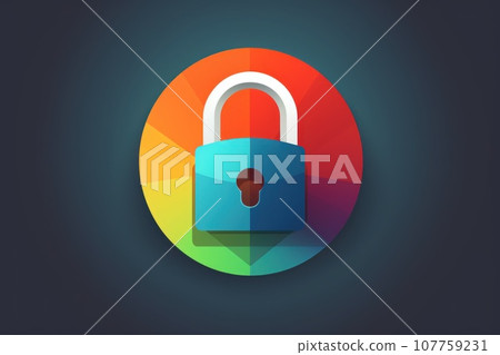 cybersecurity and privacy concept of data protection, secure encryption technology. Generative Ai cybersecurity and privacy concept of data protection, secure encryption technology. Generative Ai 107759231
