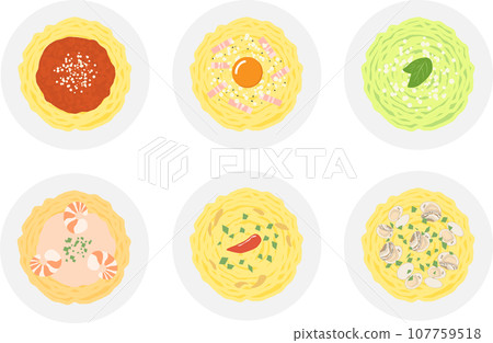 麵食俯視圖集合圖 107759518