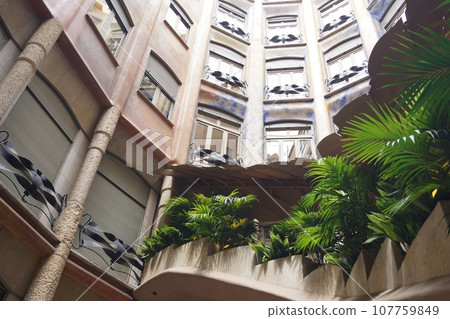 Spain Barcelona Casa Mila atrium Spain Barcelona Casa Mila atrium 107759849
