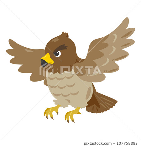 Hawk with spread wings Hawk with spread wings 107759882