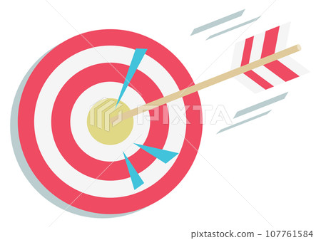 Arrow and target pink Arrow and target pink 107761584