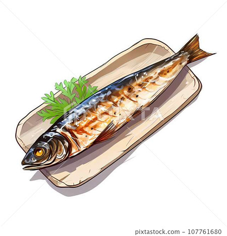 鹽烤劍魚插圖 鹽烤劍魚插圖 107761680