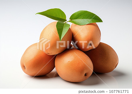 Fresh organic tropical sapodilla fruit Fresh organic tropical sapodilla fruit 107761771