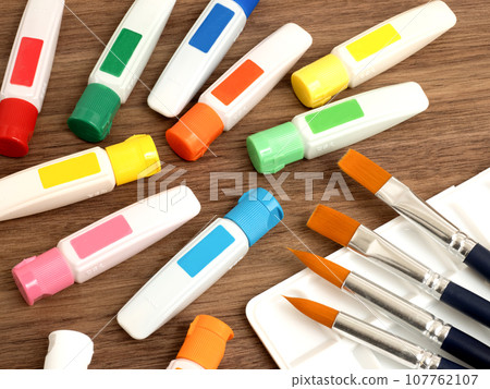 Watercolor paint and brush Watercolor paint and brush 107762107
