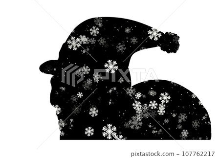 Santa Claus silhouette and snow Santa Claus silhouette and snow 107762217