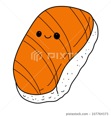 The illustration of a sushi 107764373