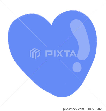 Blue Heart Cartoon illustration Cute Heart Hand Drawn Blue Heart Cartoon illustration Cute Heart Hand Drawn 107765023