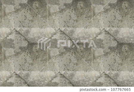 Seamless pattern of grey volumetric texture made by casting wall ready for replicate on background. Unusual relief embossment . Concrete wall with traces of aging cracks, destruction and streaks Seamless pattern of grey volumetric texture made by casting wall ready for replicate on background. Unusual relief embossment . Concrete wall with traces of aging cracks, destruction and streaks 107767665