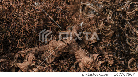 Closeup Scrap Steel of rusty metal scrap processing industry, stacked metal Closeup Scrap Steel of rusty metal scrap processing industry, stacked metal 107767667