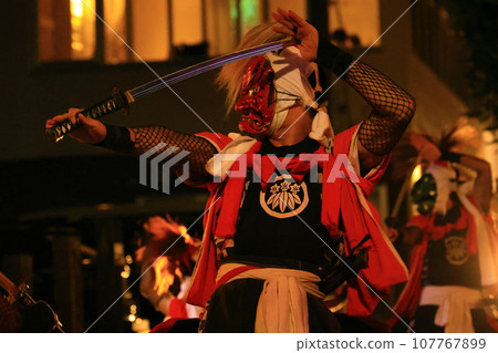 Kitakami City, Iwate Prefecture, folk entertainment, Devil's Sword Dance Kitakami City, Iwate Prefecture, folk entertainment, Devil's Sword Dance 107767899