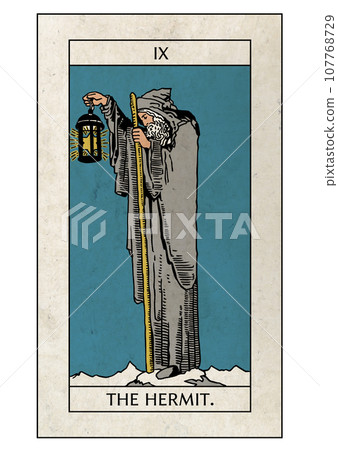騎士塔羅牌 9 大阿爾克那隱士 107768729