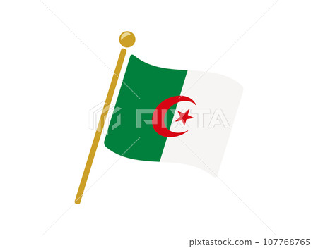algeria flag icon vector illustration 107768765