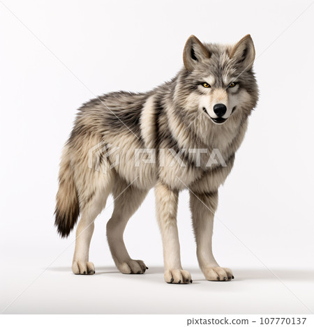 Realistic illustration of a wolf Realistic illustration of a wolf 107770137
