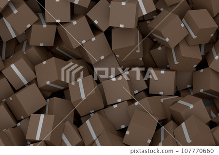Cardboard box or carton on white background, carrying parcel and online shopping Cardboard box or carton on white background, carrying parcel and online shopping 107770660