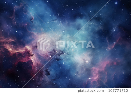 Celestial background in mesmerizing colors and patterns of a nebula in outer space. Generative AI Celestial background in mesmerizing colors and patterns of a nebula in outer space. Generative AI 107771710