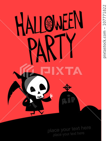 Halloween pumpkin head with scary face expression 107771822