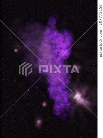 Far being shone nebula and star field against space. 107772159