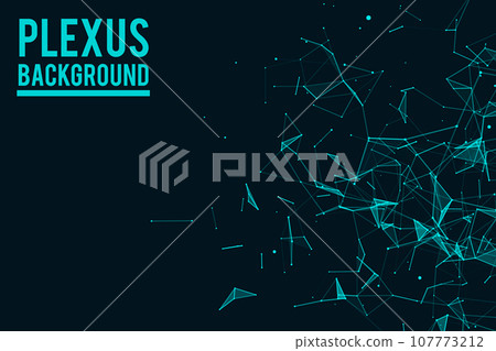 Digital plexus of glowing lines and dots. Futuristic digital background for Science and technology Digital plexus of glowing lines and dots. Futuristic digital background for Science and technology 107773212