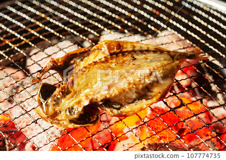 Charcoal-grilled dried horse mackerel Charcoal-grilled dried horse mackerel 107774735