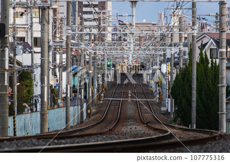 吹田市豐津站附近的鐵軌 107775316