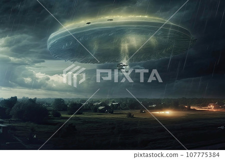 UFO in the sky 107775384