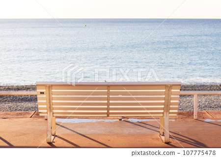 Promenade des Sangres in the morning in Nice, France 107775478