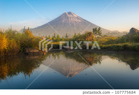Semeru mountian in the beautiful morning 107775684