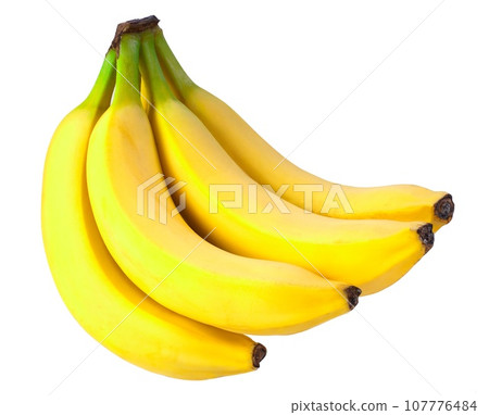 Bunch of bananas isolated on white background, clipping mask for design. Bunch of bananas isolated on white background, clipping mask for design. 107776484