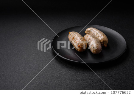 Sausages vegetable protein seitan meatless soy wheat classic taste vegetarian or vegan snack 107776632
