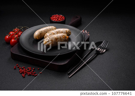 Sausages vegetable protein seitan meatless soy wheat classic taste vegetarian or vegan snack 107776641
