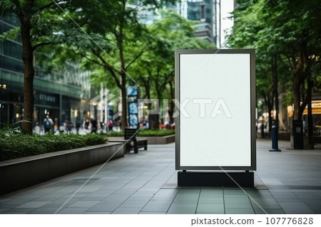 Empty billboard for advertising 107776828