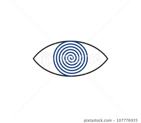 Hypnosis, eye, spiral icon. Vector illustration. Hypnosis, eye, spiral icon. Vector illustration. 107776935