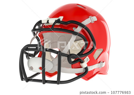 American football helmet, 3D rendering 107776983