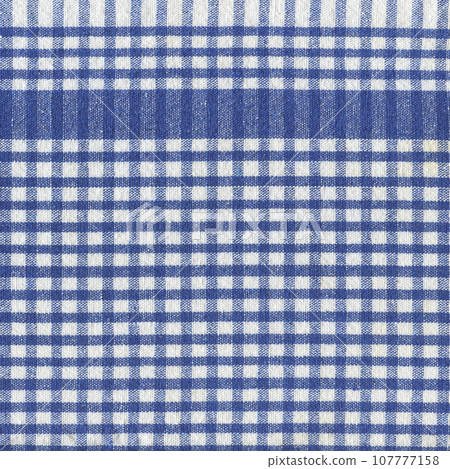 Blue classic plaid fabric, background pattern geometric abstract design Blue classic plaid fabric, background pattern geometric abstract design 107777158