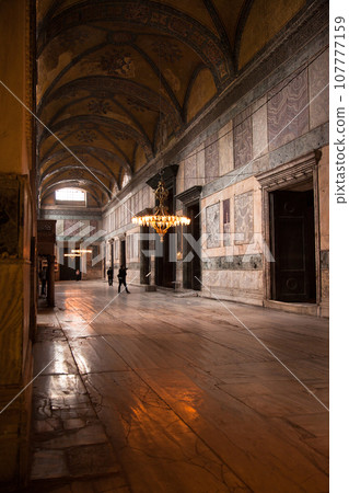Hagia Sophia is a museum, historical basilica and mosque in Istanbul. It was built by the Byzantine Emperor Justinianus between the years 532-537 on the historical peninsula of Istanbul. Entrance 107777159