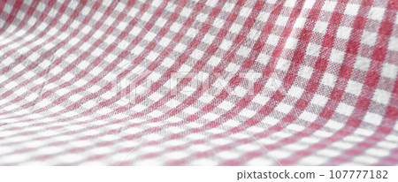 Red white classic plaid fabric, background pattern geometric abstract design Red white classic plaid fabric, background pattern geometric abstract design 107777182