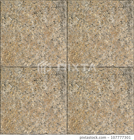 Gray and beige colored square paving stone, Seamless tiled stone Gray and beige colored square paving stone, Seamless tiled stone 107777301