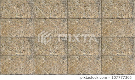 Gray and beige colored square paving stone, Seamless tiled stone 107777305