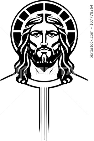 Gorgeous lovely Holy Christ emblem vector art Gorgeous lovely Holy Christ emblem vector art 107778264