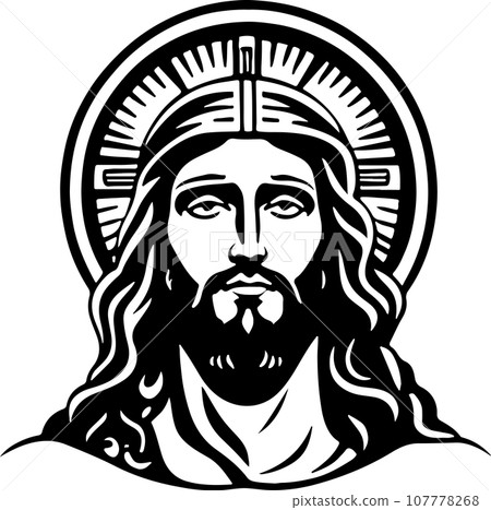 Breathtaking and lovely Holy Christ vector art 107778268