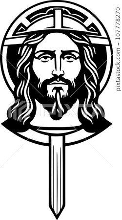 Extraordinary lovely Holy Christ emblem vector art 107778270
