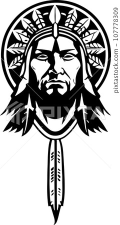 Great lovely vector art Native indians draw Great lovely vector art Native indians draw 107778309